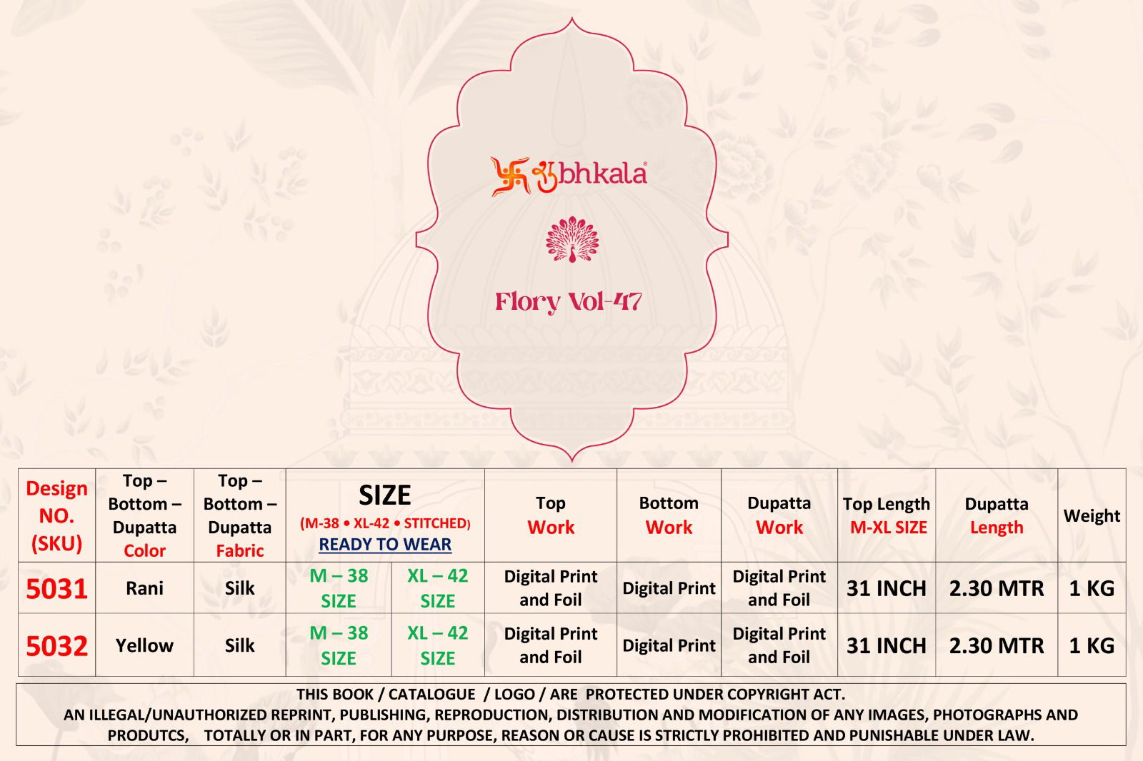 Flory Vol 47 By Shubhkala Silk Printed Kurti With Bottom Dupatta Wholesale Online